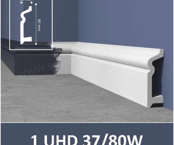 Плинтус напольный Solid 1 UHD 37/80W