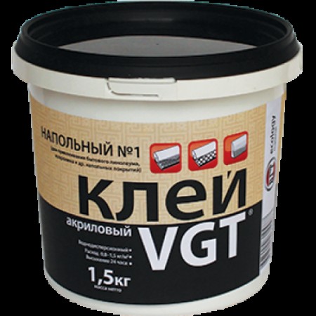 Клей ВГТ акриловый напольный №1 Эконом 1,5кг